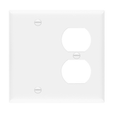 Upgrade your electrical setup with the Enerlites 880121 2-gang combination wall plate. Durable polycarbonate, impact-resistant, UL94 V2 rated. Order now for style and safety!
