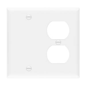 2-Gang Combo Wall Plate | Blank/Duplex | Residential Grade