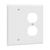 2-Gang Combo Wall Plate | Blank/Duplex | Residential Grade