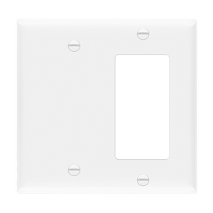 2-Gang Combo Wall Plate | Blank/Decorator | Residential Grade