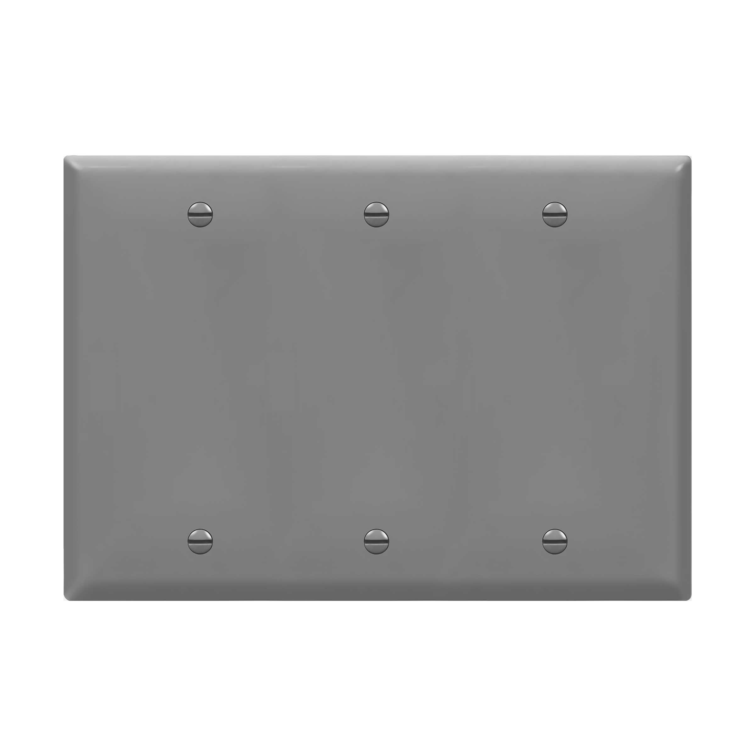 ENERLITES 8803 three-gang blank cover wall plate made of durable polycarbonate thermoplastic with smooth finish, heat resistance, and UL94 V2 flammability rating.