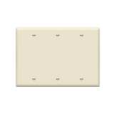 ENERLITES 8803 three-gang blank cover wall plate made of durable polycarbonate thermoplastic with smooth finish, heat resistance, and UL94 V2 flammability rating.