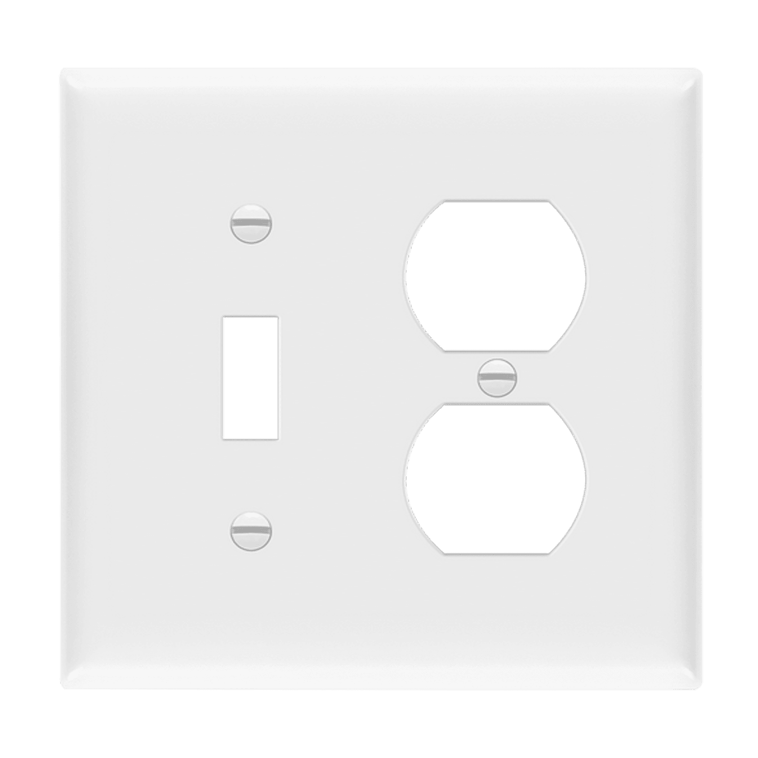 2-Gang Combo Wall Plate Toggle/Duplex | Mid-Size | Residential Grade | Enerlites 881121M
