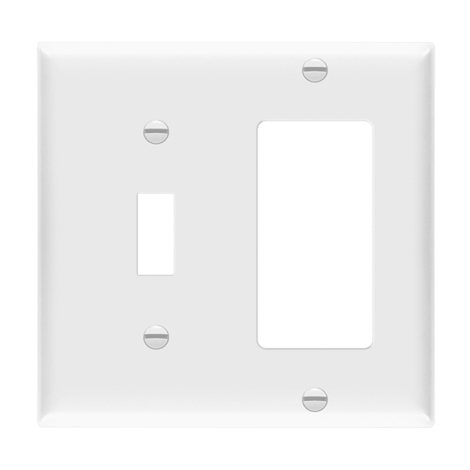 2-Gang Combo Wall Plate Toggle/Decorator | Standard Size | Residential Grade | Enerlites 881131