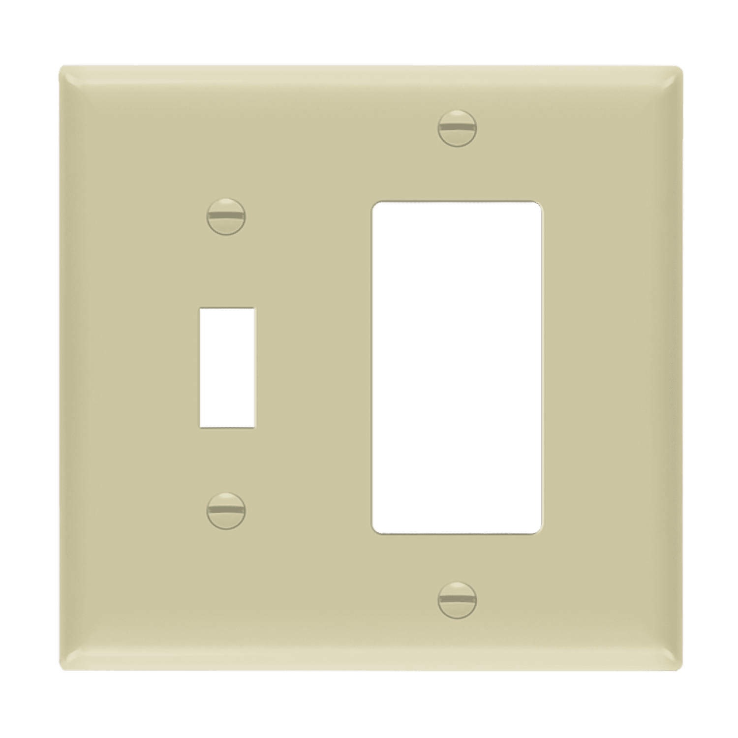 Two-Gang Mid-Size Wall Plate | Toggle & Decorator/GFCI | Enerlites 881131M