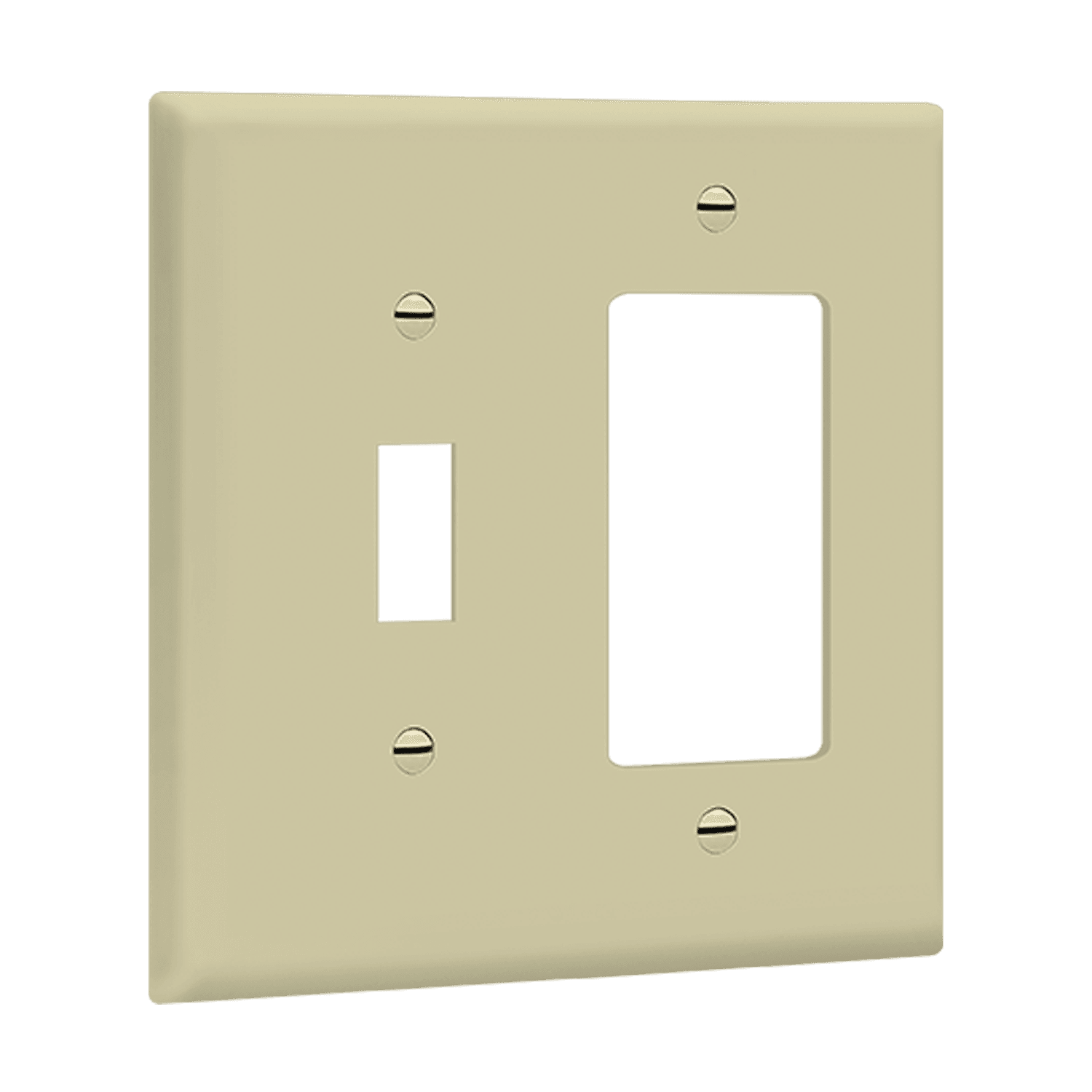 Two-Gang Mid-Size Wall Plate | Toggle & Decorator/GFCI | Enerlites 881131M