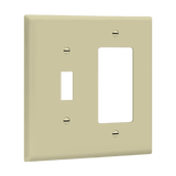 Two-Gang Mid-Size Wall Plate | Toggle & Decorator/GFCI | Enerlites 881131M
