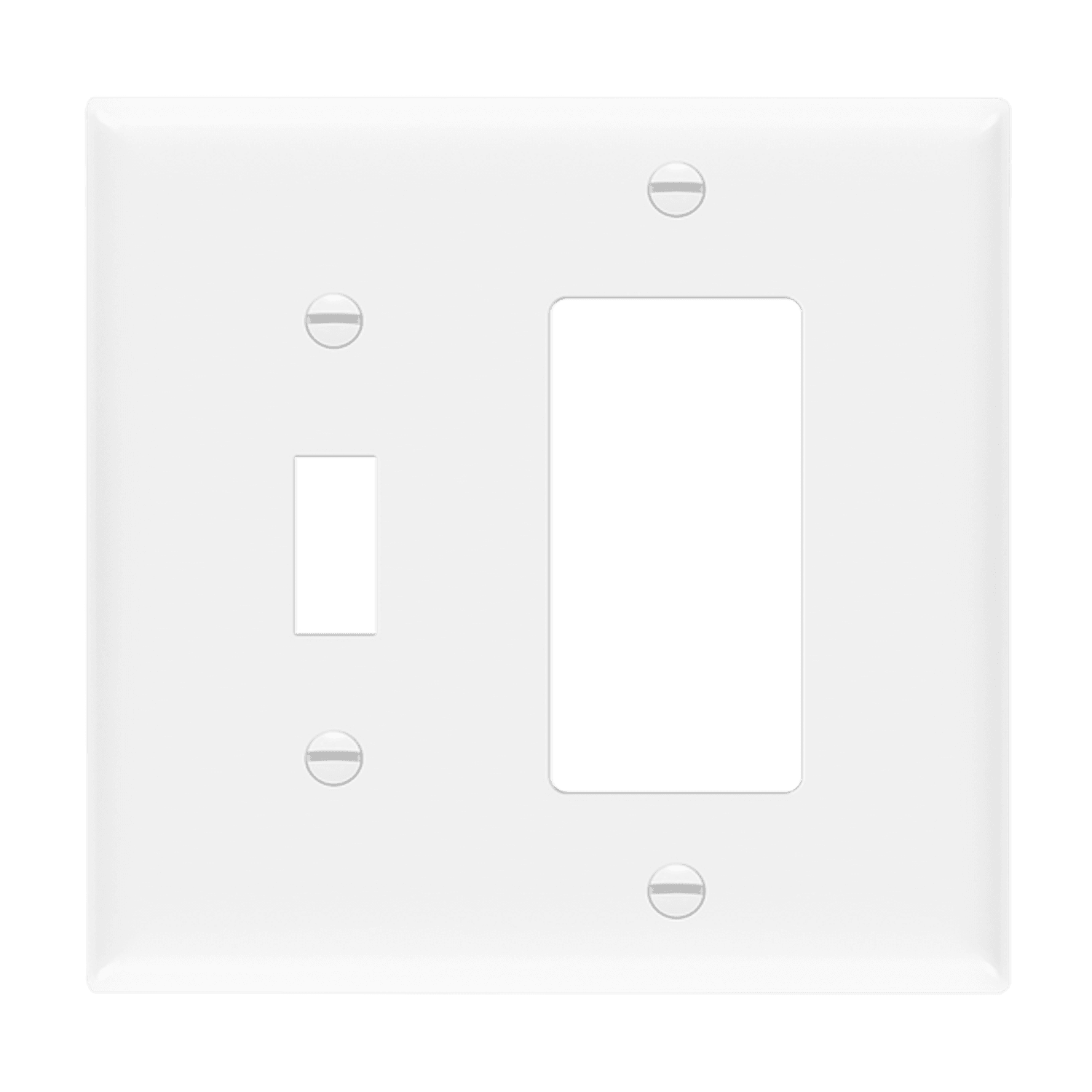 2-Gang Combo Wall Plate Toggle/Decorator | Mid-Size | Residential Grade | Enerlites 881131M