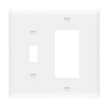 Two-Gang Mid-Size Wall Plate | Toggle & Decorator/GFCI | Enerlites 881131M