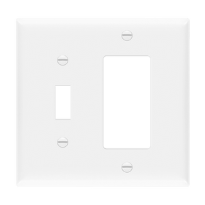Two-Gang Mid-Size Wall Plate | Toggle & Decorator/GFCI | Enerlites 881131M - Available at Electrical Marketplace