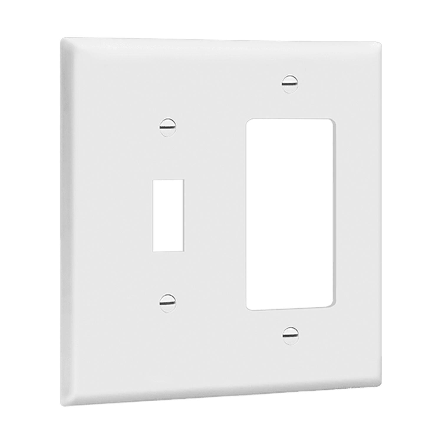 Two-Gang Mid-Size Wall Plate | Toggle & Decorator/GFCI | Enerlites 881131M
