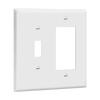 Two-Gang Mid-Size Wall Plate | Toggle & Decorator/GFCI | Enerlites 881131M