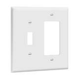 Two-Gang Mid-Size Wall Plate | Toggle & Decorator/GFCI | Enerlites 881131M
