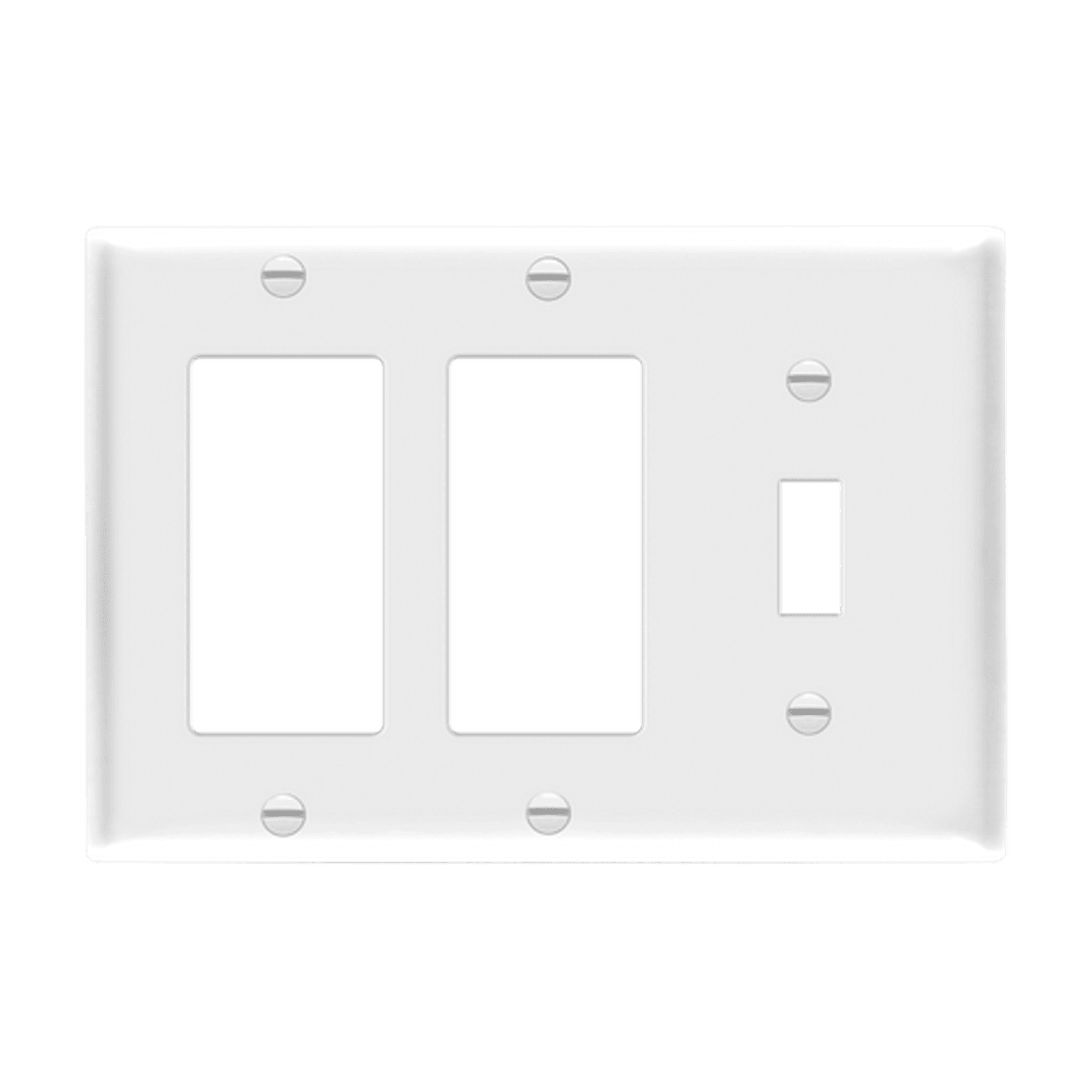 3-Gang Combo Wall Plate | 2 Decorator/Toggle | Residential Grade