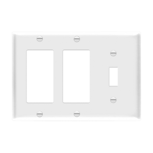 3-Gang Combo Wall Plate | 2 Decorator/Toggle | Residential Grade