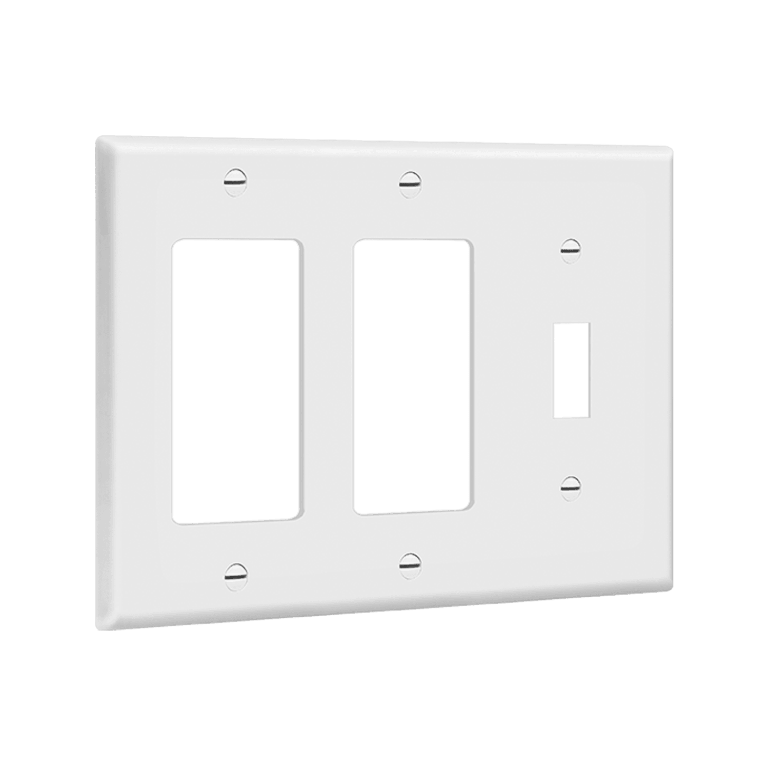 ENERLITES 881132 three-gang wall plate toggle and decorator GFCI
