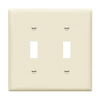 Enerlites 8812 Dual Toggle Wall Plate, Polycarbonate Thermoplastic
