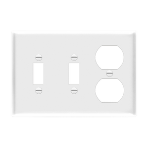 3-Gang Combo Wall Plate | 2 Toggle/Duplex | Residential Grade