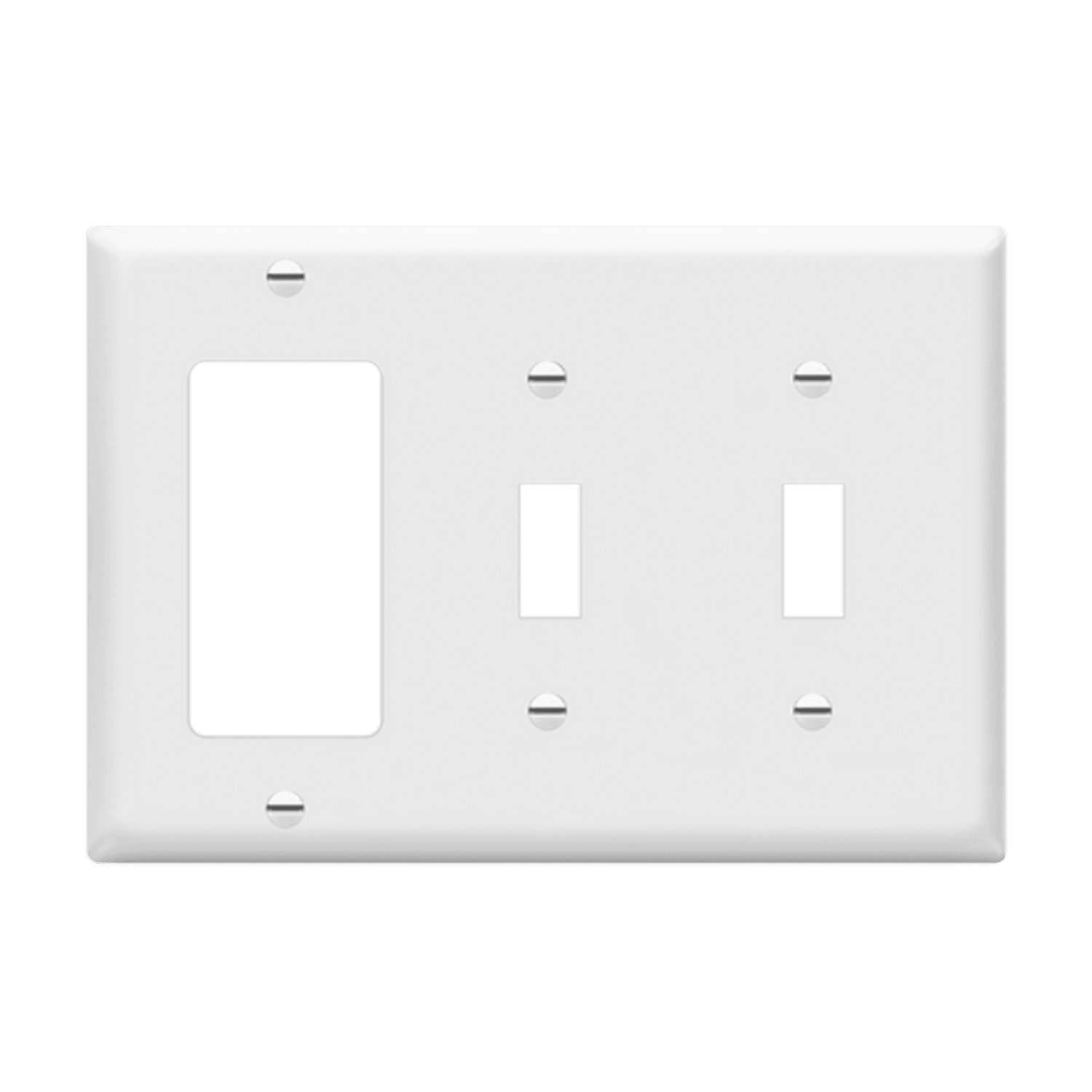 3-Gang Combo Wall Plate Duplex Toggle/Decorator | Standard Size | Residential Grade | Enerlites 881231
