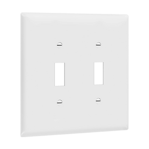 2-Gang Toggle Switch Wall Plate | Mid-Size | Residential Grade