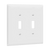 2-Gang Toggle Switch Wall Plate | Mid-Size | Residential Grade