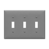 3-Gang Toggle Switch Wall Plate | Standard Size | Residential Grade | Enerlites 8813
