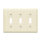 3-Gang Toggle Switch Wall Plate | Standard Size | Residential Grade | Enerlites 8813