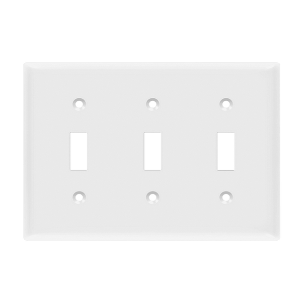 3-Gang Toggle Switch Wall Plate | Residential Grade