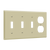 4-Gang Combo Wall Plate | 3 Toggle/Duplex | Residential Grade