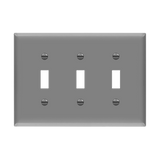 Toggle Switch Three-Gang Mid-Size Wall Plate | ENERLITES 8813M