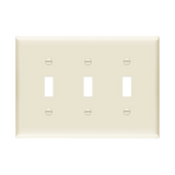 Toggle Switch Three-Gang Mid-Size Wall Plate | ENERLITES 8813M