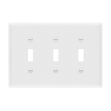 Toggle Switch Three-Gang Mid-Size Wall Plate | ENERLITES 8813M