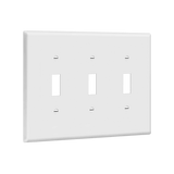 Toggle Switch Three-Gang Mid-Size Wall Plate | ENERLITES 8813M