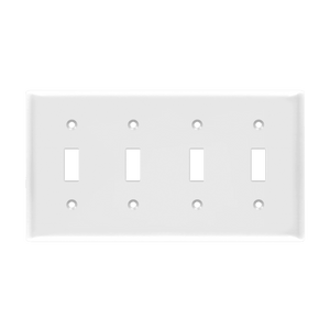 4-Gang Toggle Switch Wall Plate | Residential Grade