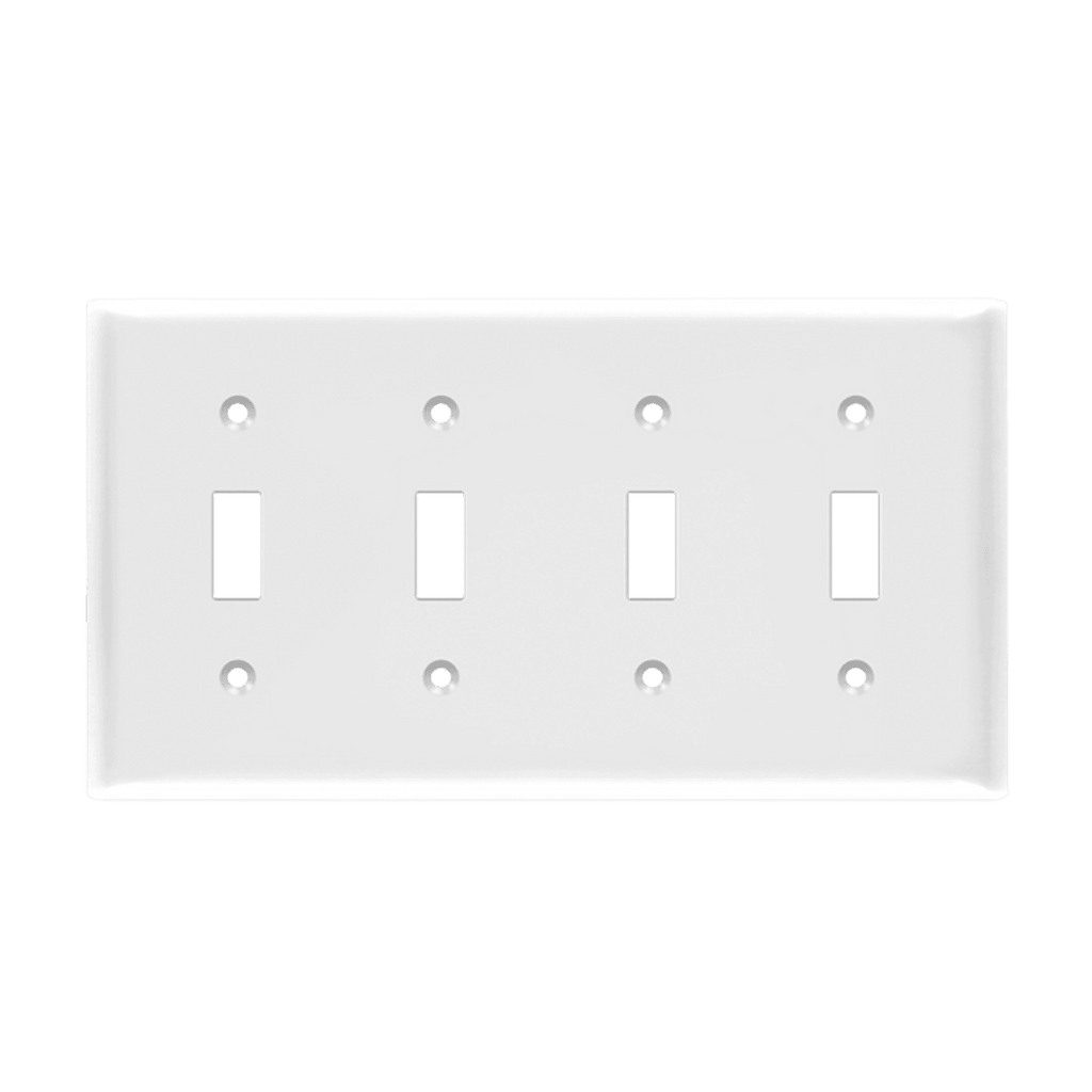 4Gang Toggle Switch Wall Plate Residential Grade