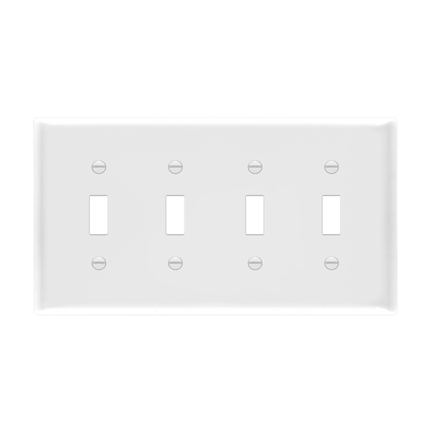 4-Gang Toggle Switch Wall Plate | Mid-Size | Residential Grade | Enerlites 8814M