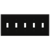 Enerlites 8815 five-gang toggle switch wall plate, polycarbonate thermoplastic, smooth finish