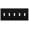 Enerlites 8815M 5-gang mid-size toggle switch wall plate, durable thermoplastic, UL listed