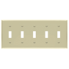 Enerlites 8815M 5-gang mid-size toggle switch wall plate, durable thermoplastic, UL listed