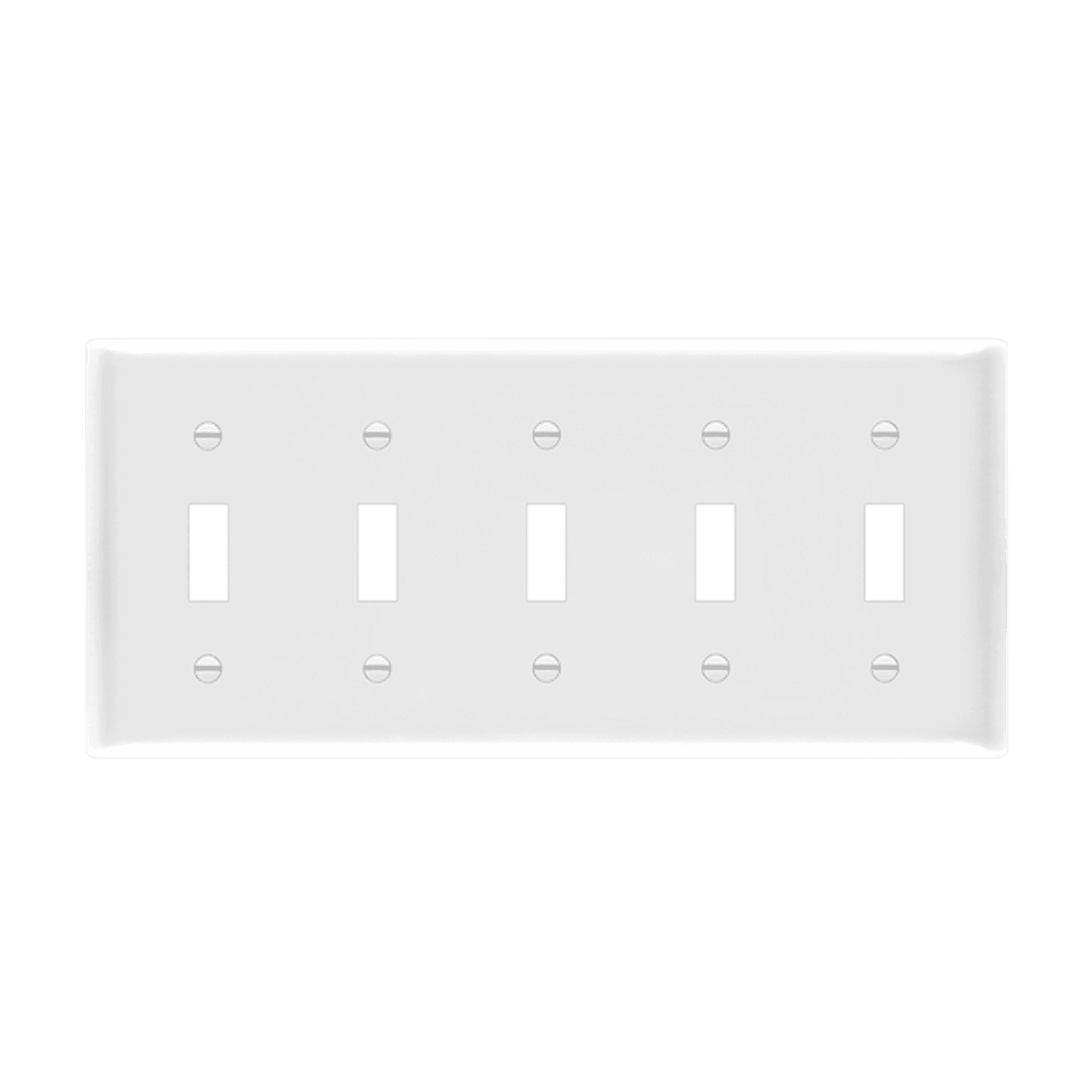 5-Gang Toggle Switch Wall Plate | Mid-Size | Residential Grade | Enerlites 8815M