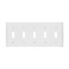 Enerlites 8815M 5-gang mid-size toggle switch wall plate, durable thermoplastic, UL listed