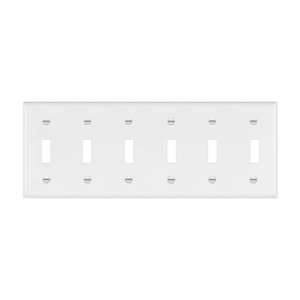 6-Gang Toggle Switch Wall Plate | Residential Grade