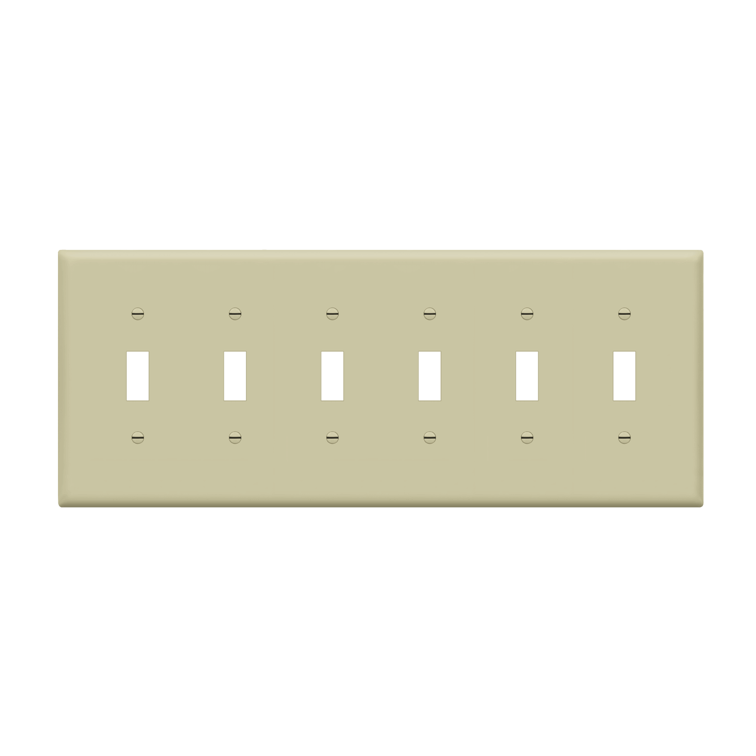ENERLITES 8816M mid-size six-gang toggle switch wall plate