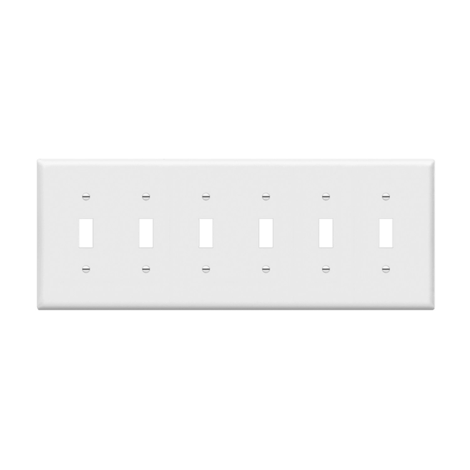 6-Gang Toggle Switch Wall Plate | Mid-Size | Residential Grade | Enerlites 8816M