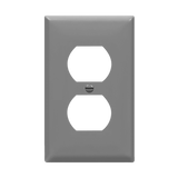 1-Gang Duplex Wall Plate | Standard Size | Residential Grade | Enerlite 8821