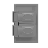 Enerlites 8821-WPH 1-gang horizontal weatherproof duplex wall plate with hinged cove
