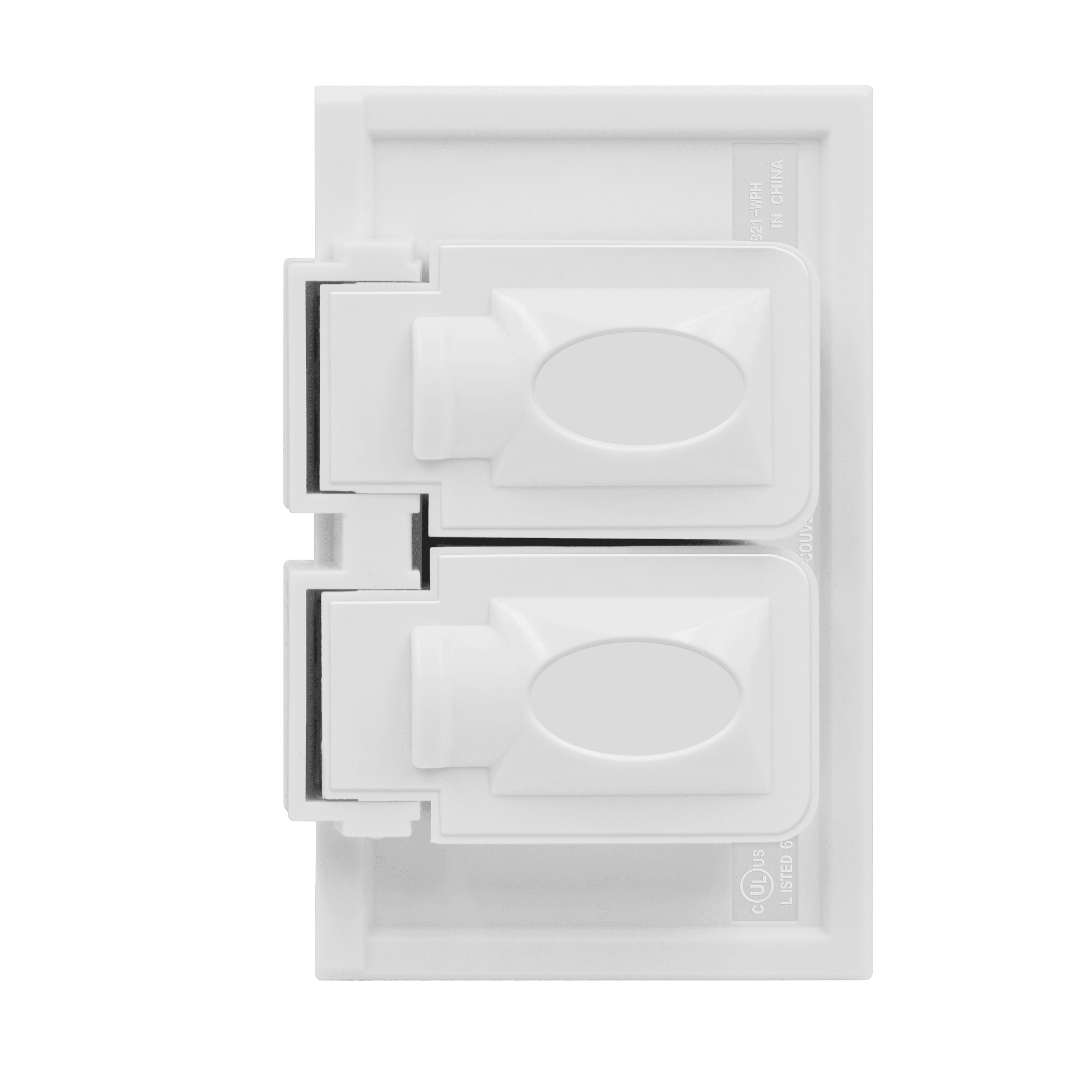 1-Gang Weatherproof Duplex Horizontal Mount Wall Plate | Enerlites 8821-WPH