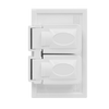 Enerlites 8821-WPH 1-gang horizontal weatherproof duplex wall plate with hinged cove