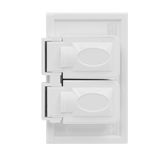 Enerlites 8821-WPH 1-gang horizontal weatherproof duplex wall plate with hinged cove