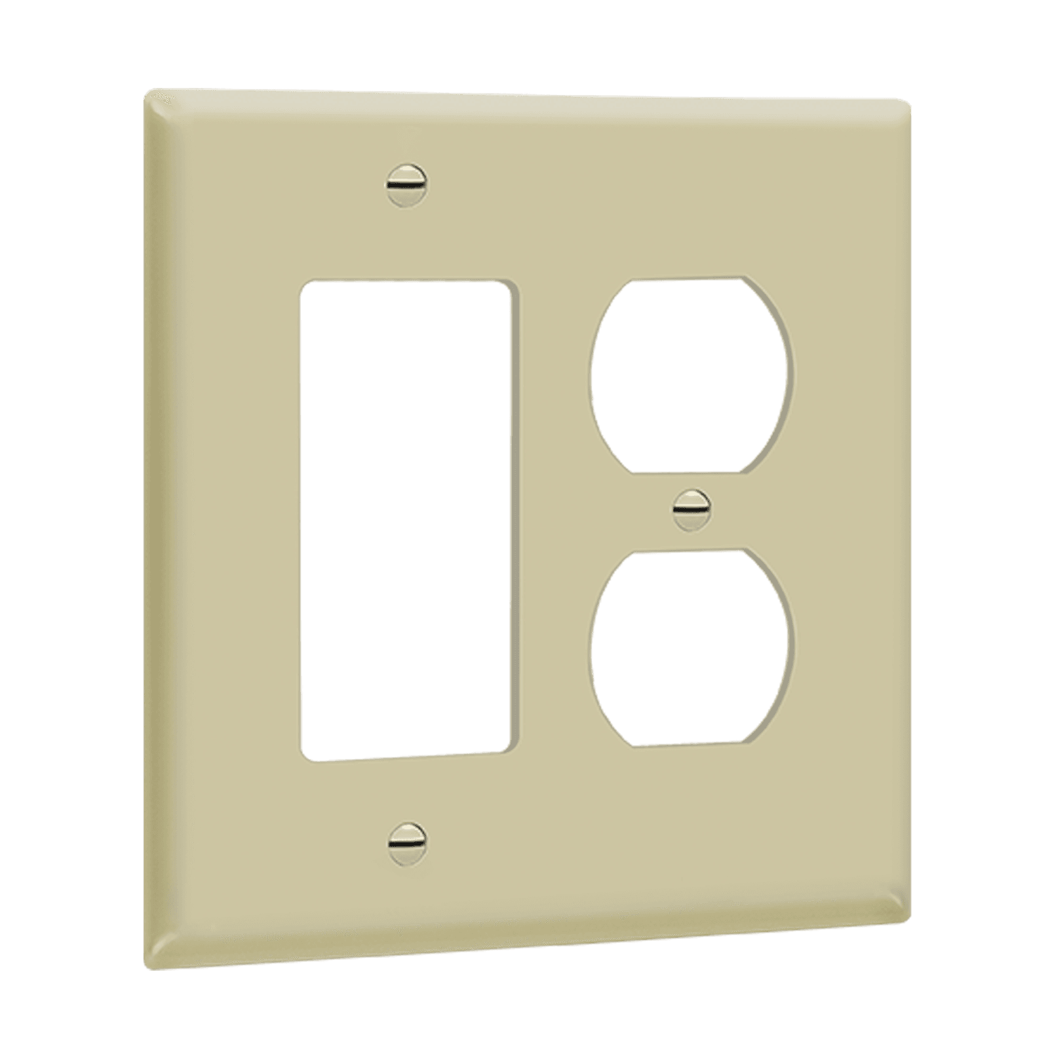 ENERLITES 882131M combination two-gang duplex and decorator wall plate